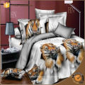 Hebei suppier próprio conjunto de cama, design de tigre, 3d cama conjuntos edredom / edredão / quilt tampa folha de cama